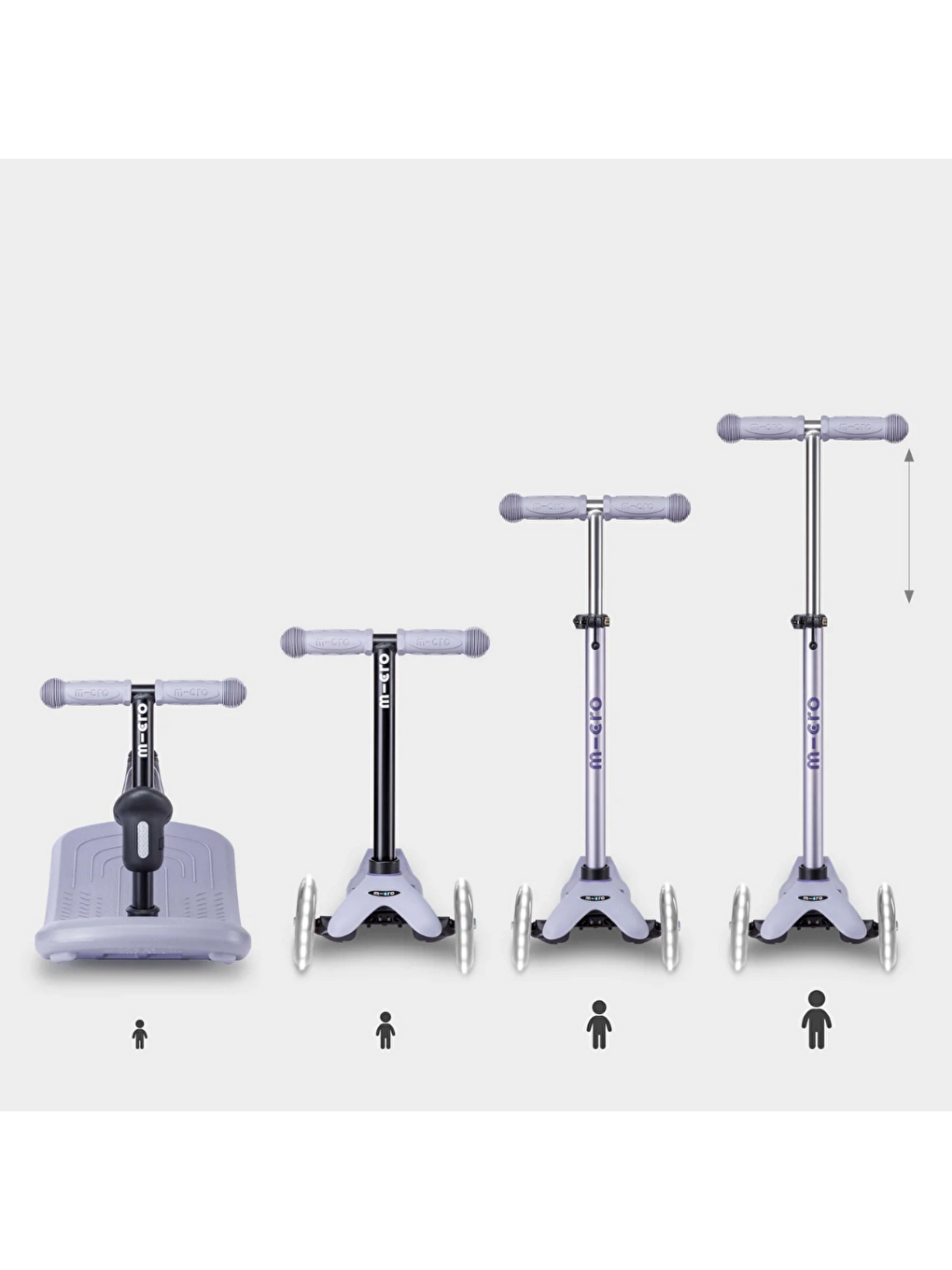 Mini 6 in 1 Deluxe Rock and Go LED Scooter Lavender Mist-4