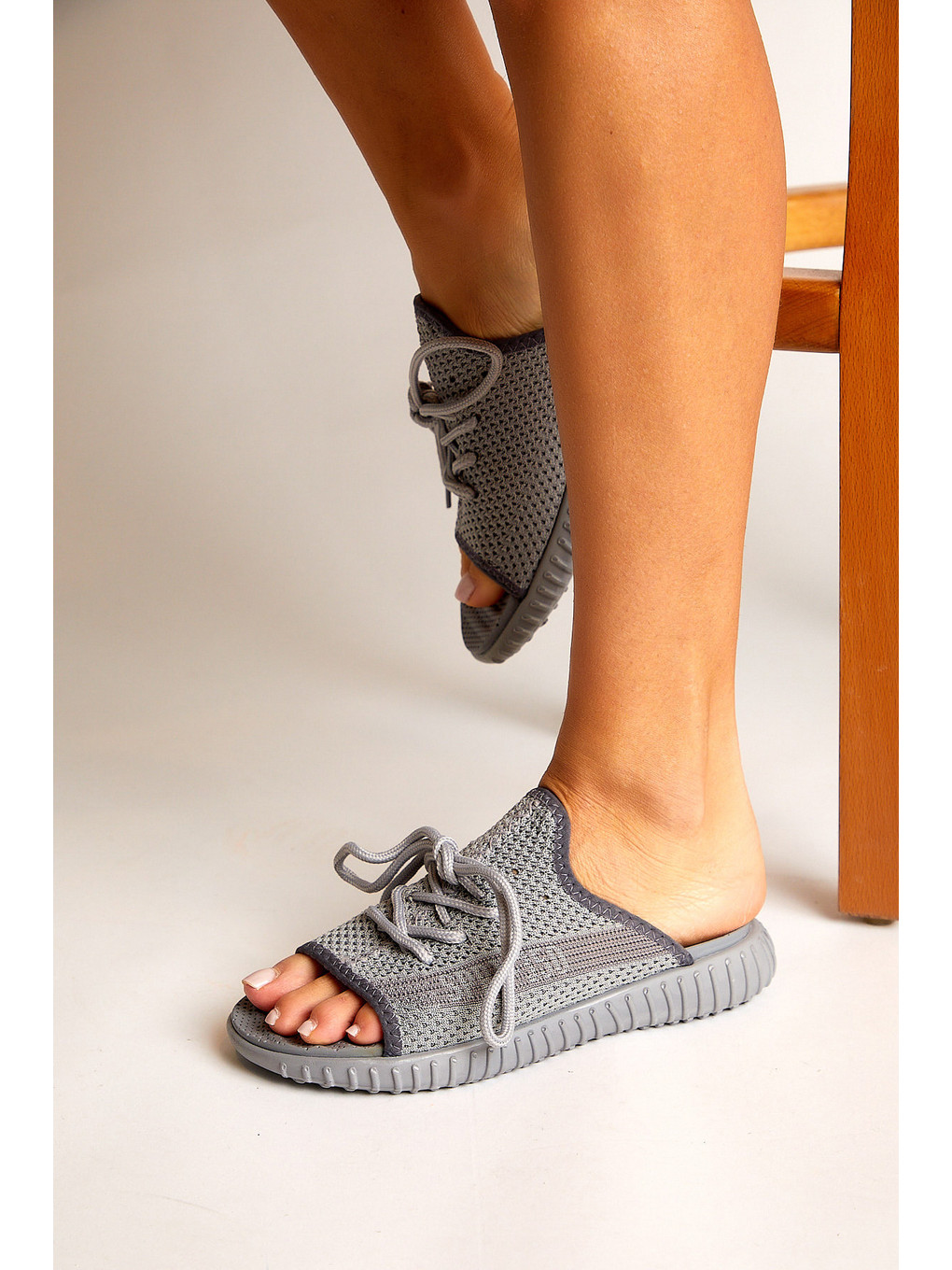 Gri Unisex Füme Triko Özel Üretim Terlik Tbtr-5