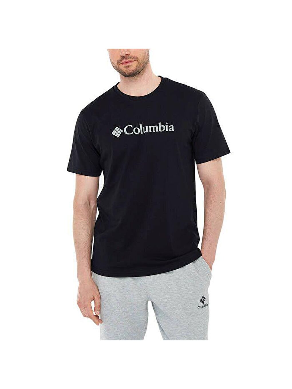 Columbia Siyah CSC M Basic Logo Brushed Erkek Kısa Kollu T-Shirt CS0287-010