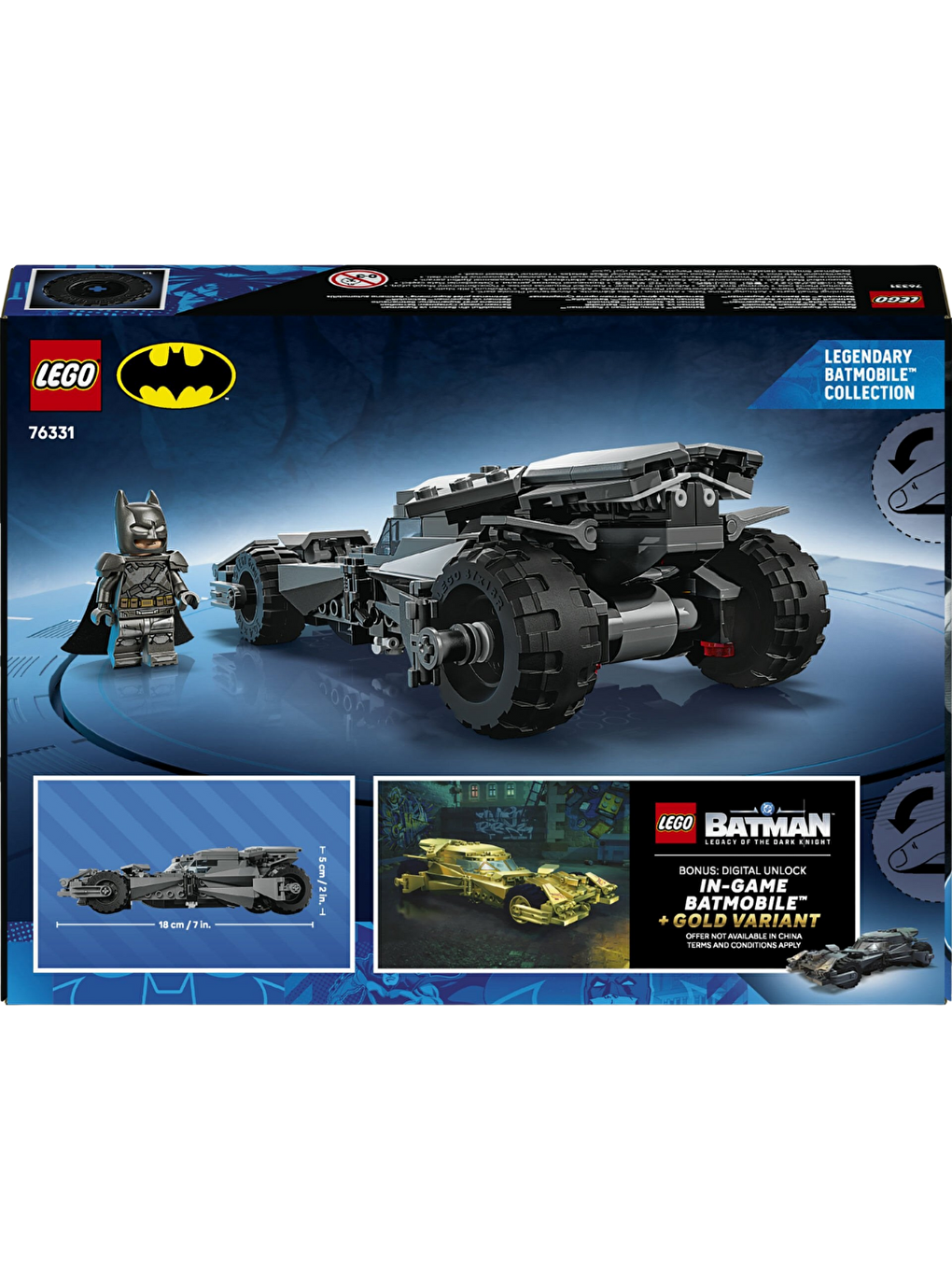 DC Batman Batman ve Superman Batmobile 76331-1