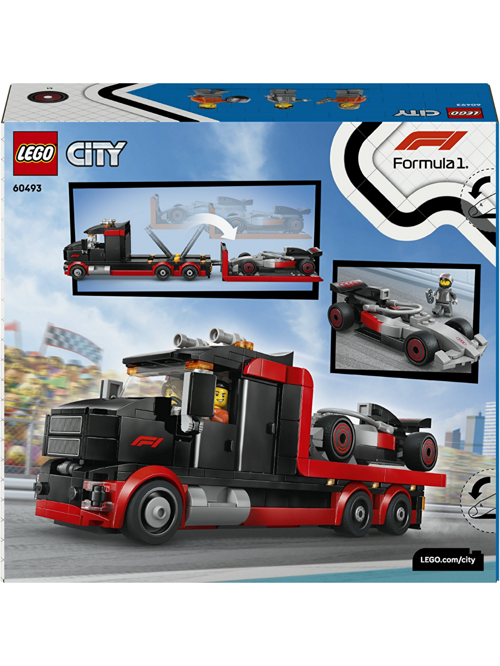 City Audi F1 Yarış Arabalı F1 Sergileme Kamyonu 60493-1