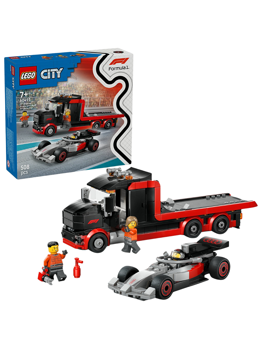 City Audi F1 Yarış Arabalı F1 Sergileme Kamyonu 60493-2