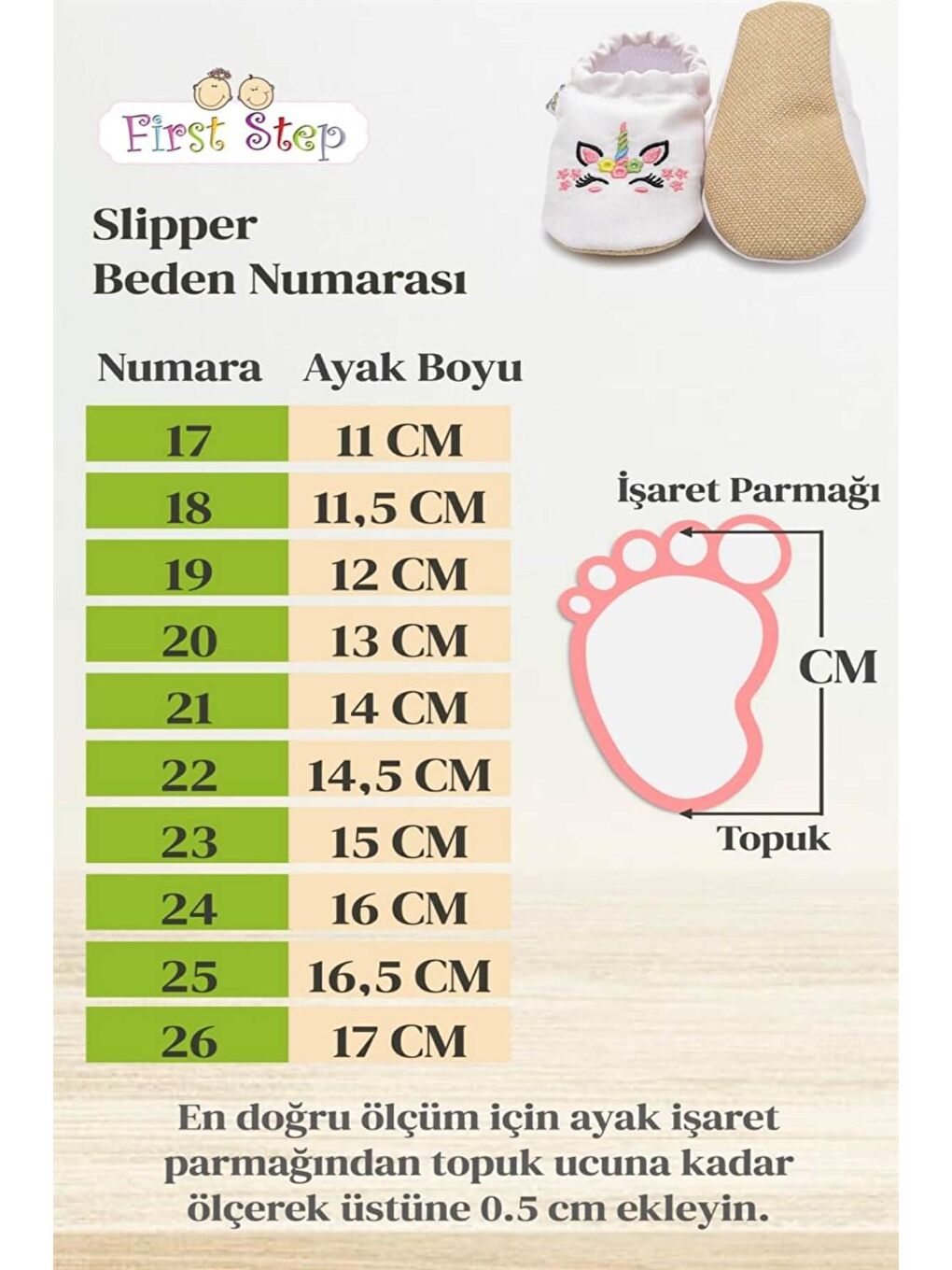 First Step Bej Çiçek Nakışlı Kaydırmaz Taban Patik Kreş Ayakkabısı F-828 - 6