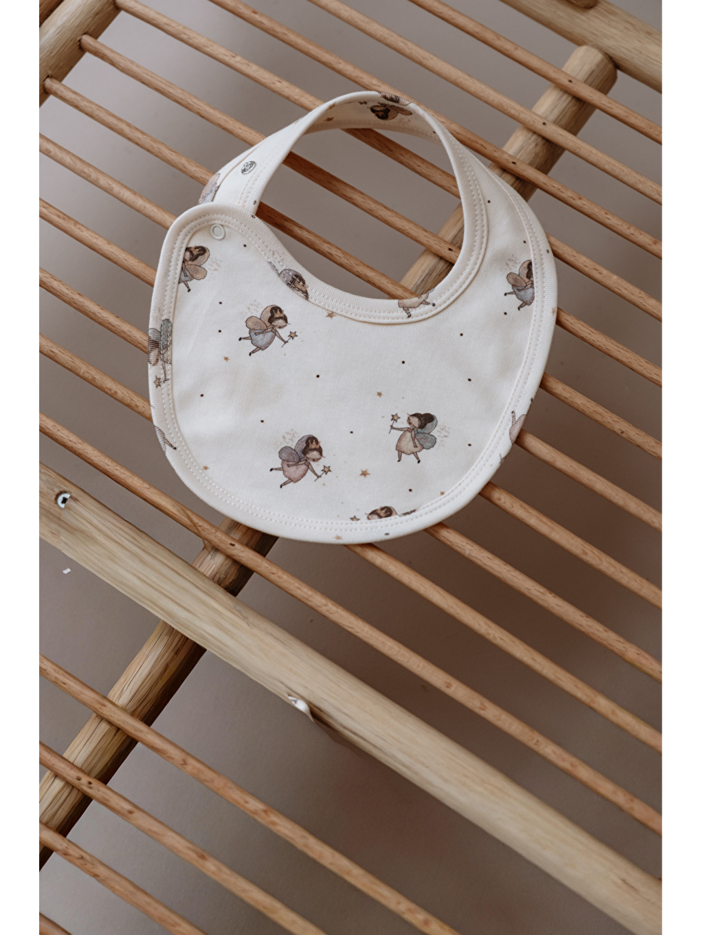 Peri Baskılı Çıt Çıtlı Bebek Önlük-1