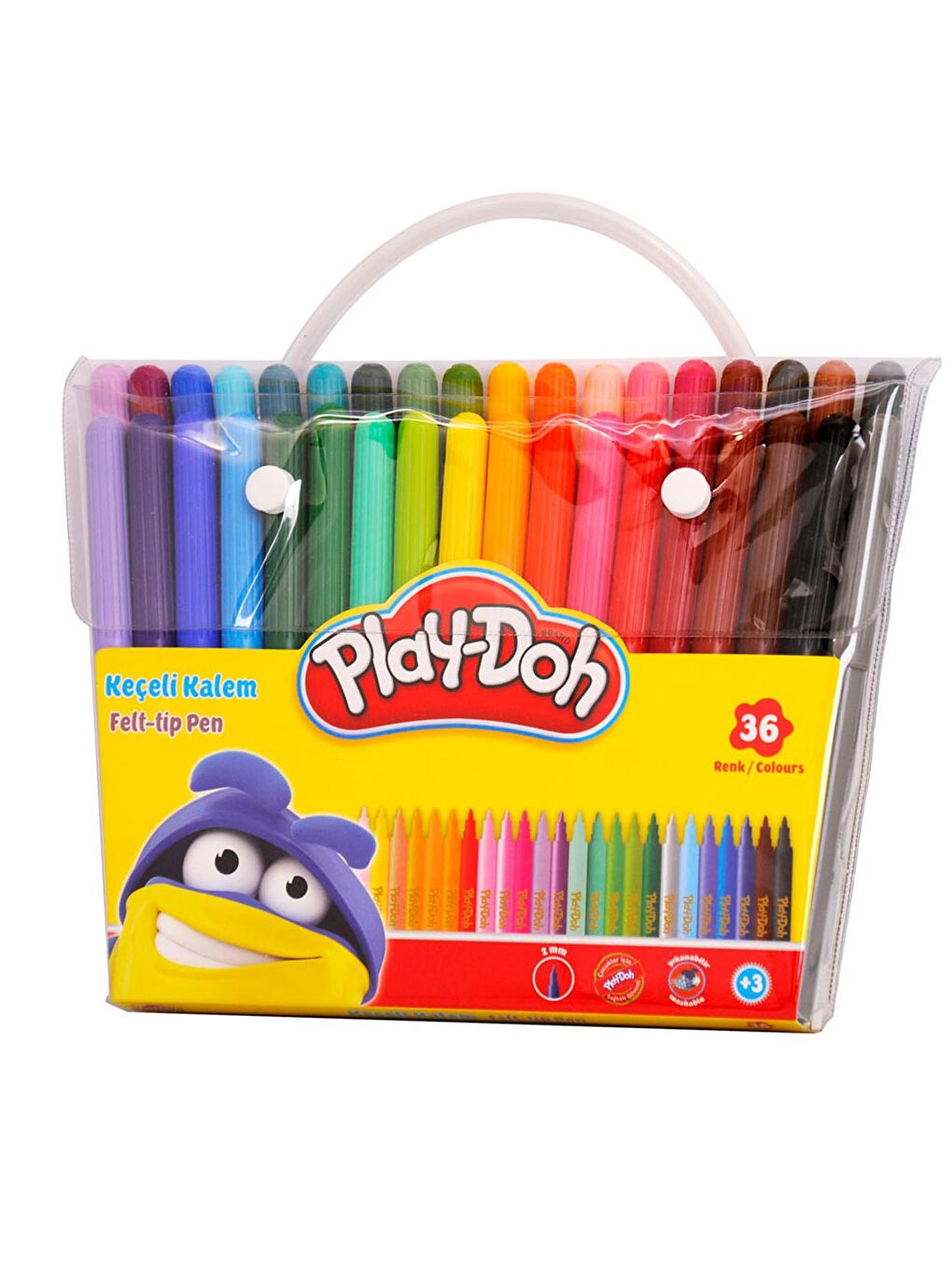 Play-Doh Karışık Keçeli Kalem 2 Mm 36 Renk PVC PLAY-KE013