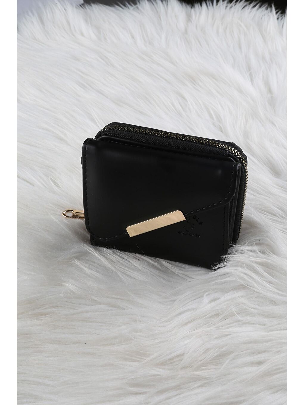 Siyah Baskılı Cüzdan/Para Çantası