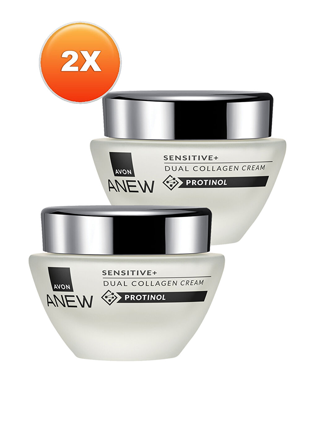 AVON Renksiz Anew Sensitive+ Çift Kollajen Krem 50 Ml. İkili Set - 1