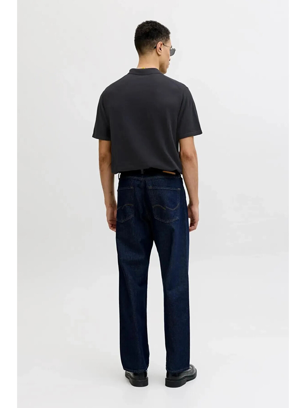 Siyah Essentials Jjeemil Pamuklu Fermuarlı Polo Yaka T Shirt  12288260-1