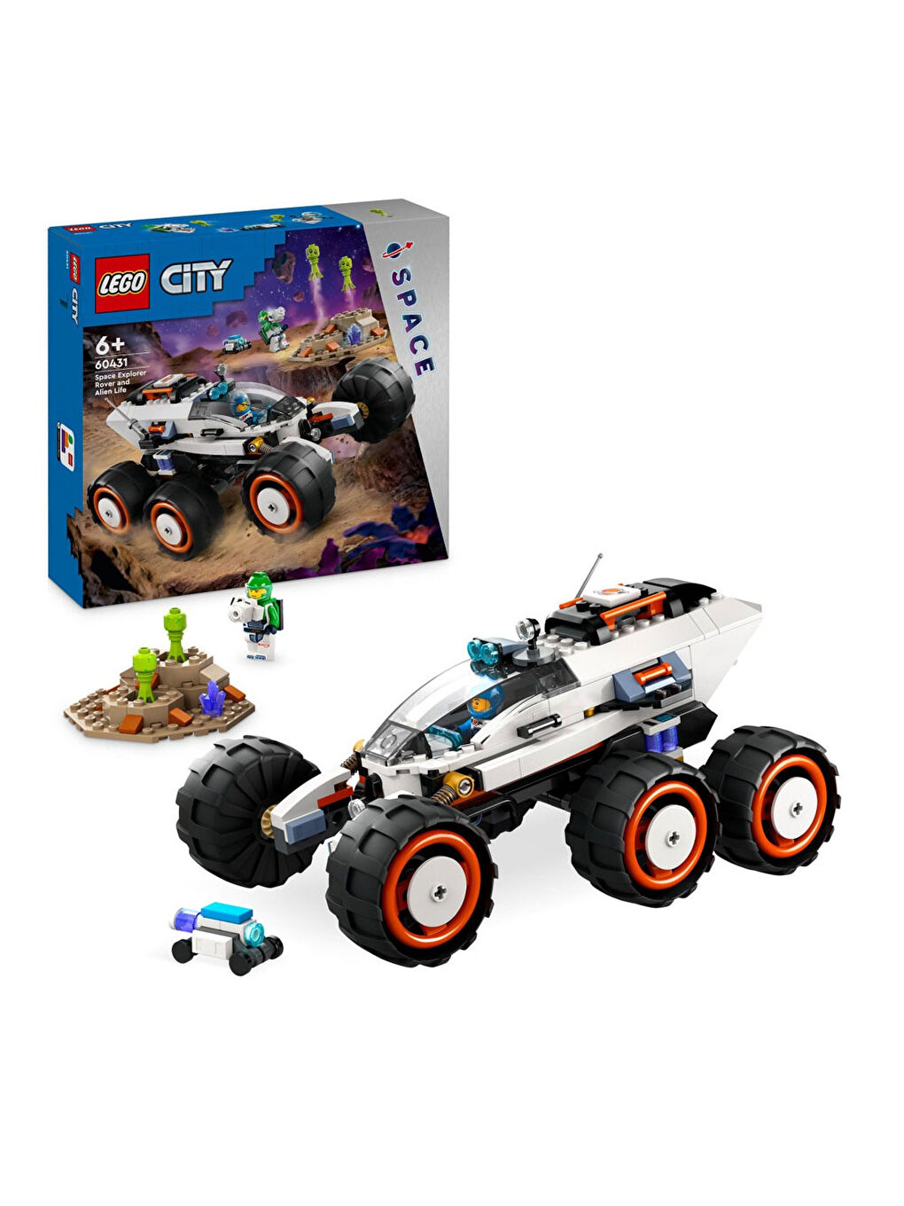 Lego Renksiz City Uzay Keşif Robotu Ve Uzaylı Canlı 60431