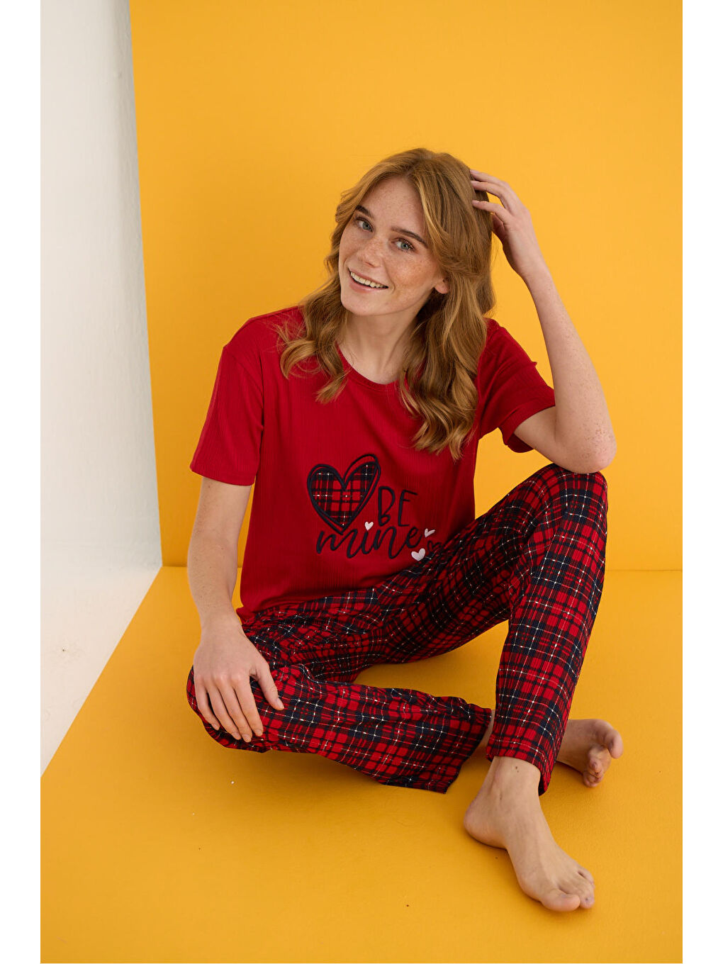 Kırmızı Pegasus Pijama Takımı 7011-16