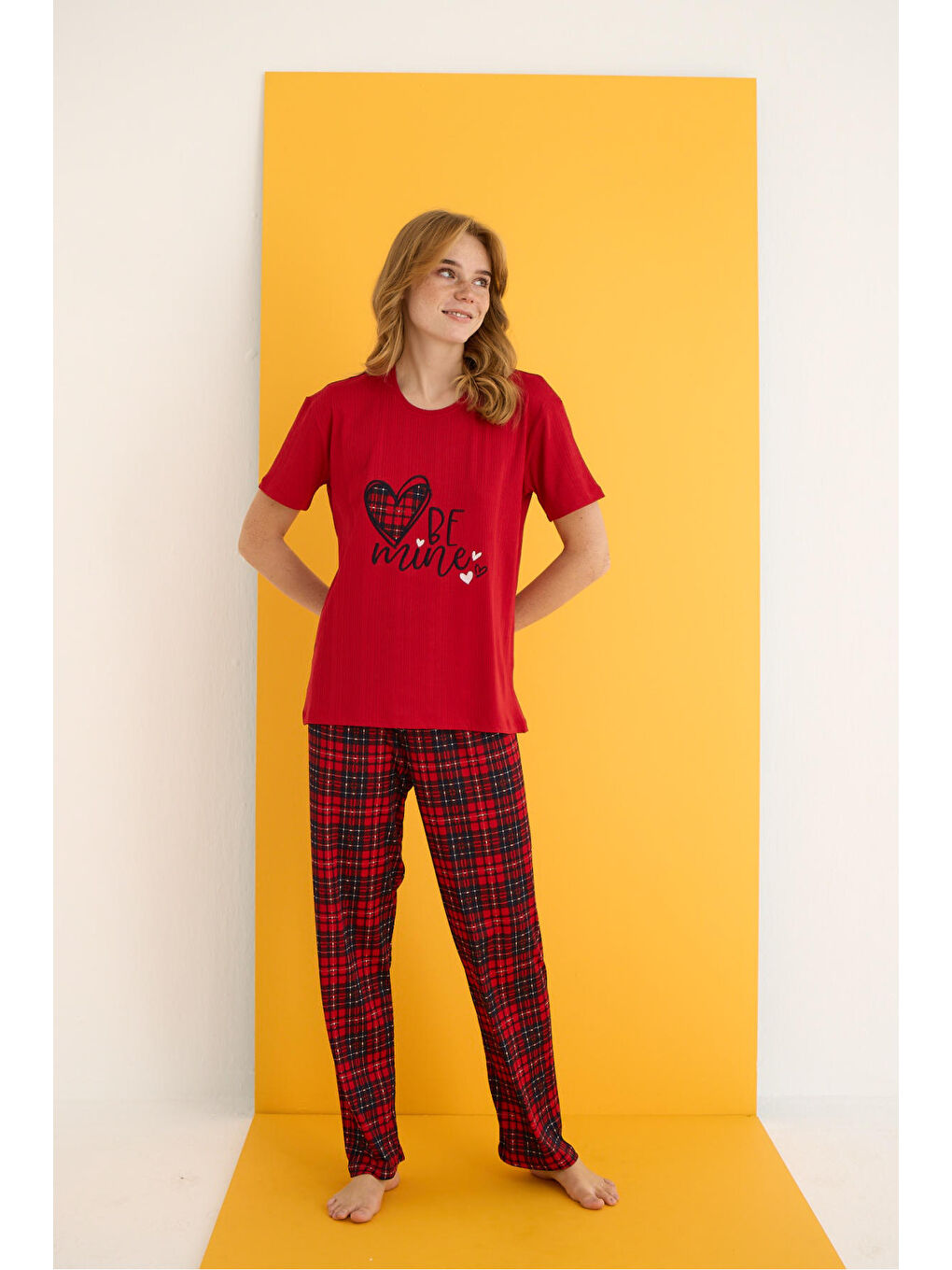 Kırmızı Pegasus Pijama Takımı 7011-16-1