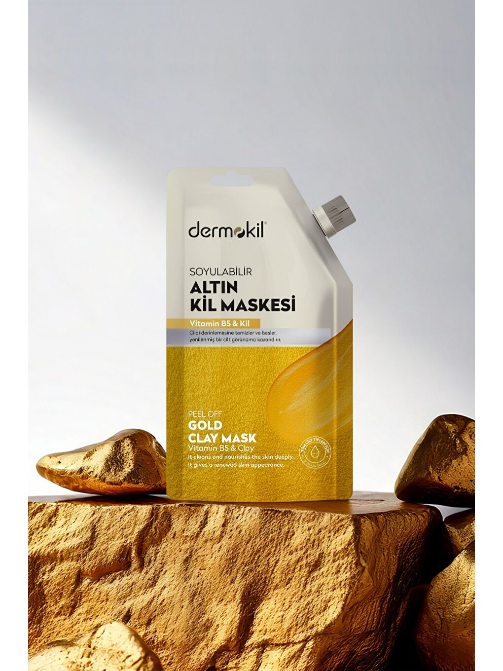 Soyulabilir Altın Kil Maske 50 ml x 3 Adet-5