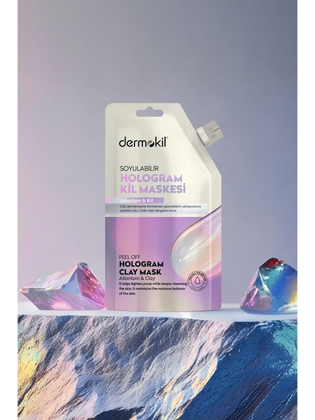 Soyulabilir Hologram Kil Maske 50 ml x 3 Adet-5