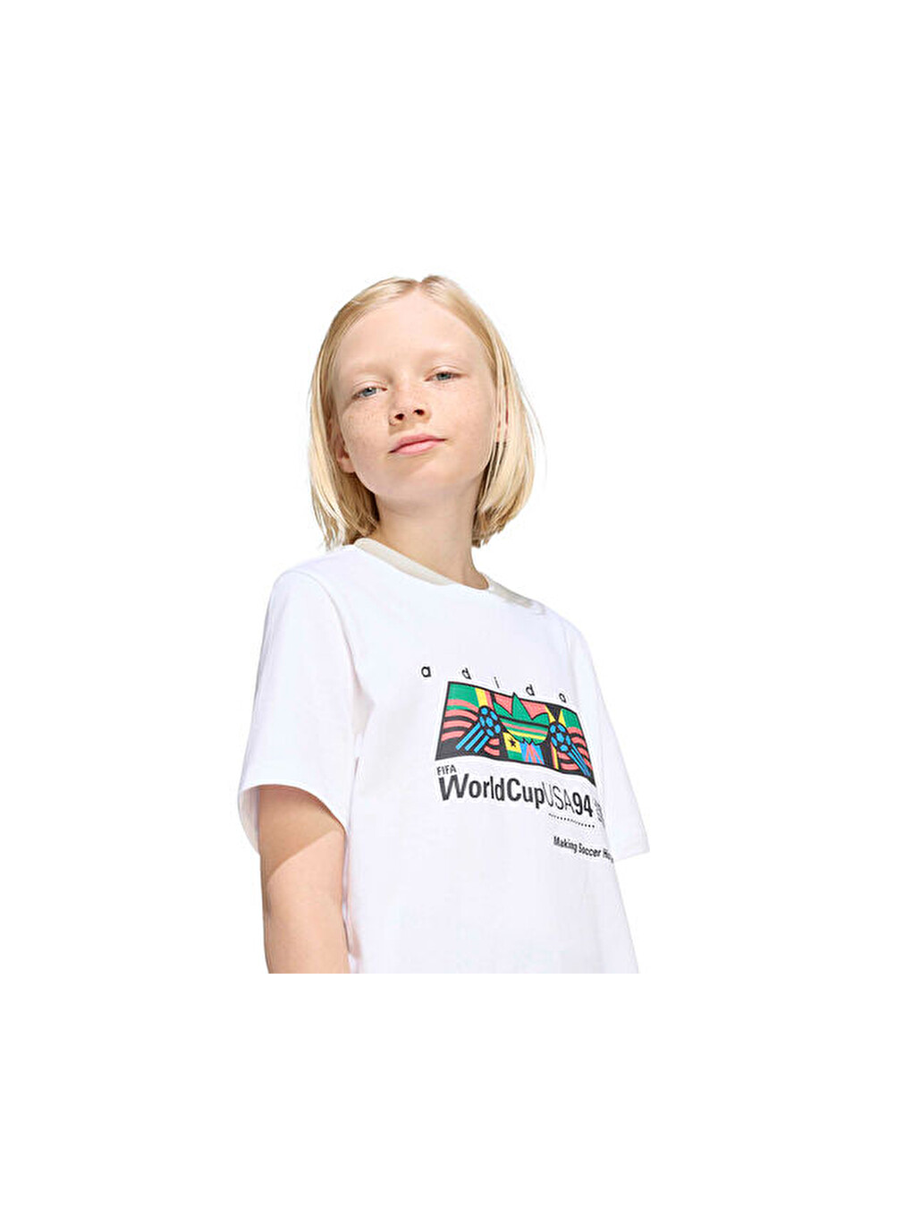 Lo Gfx T Shirt Çocuk Günlük Tişört Kd7878 Beyaz-3