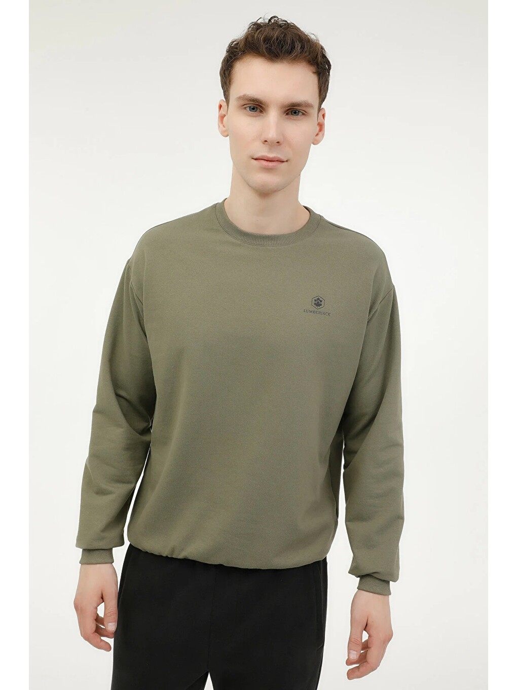 Sweatshirt Erkek Haki Mb Sn75 C Neck Sw