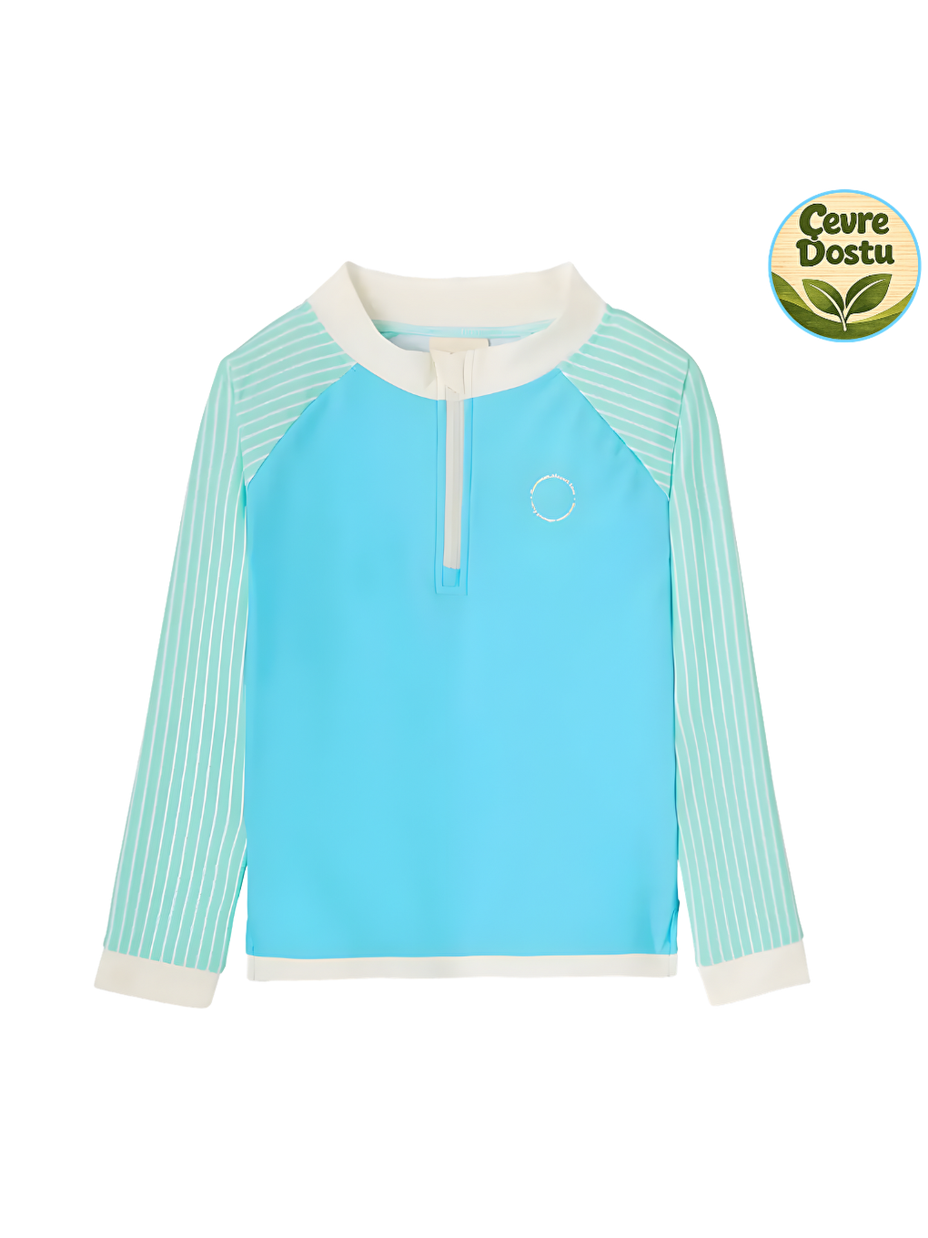Mavi UV Korumalı Uzun Kollu Tişört Mayo Blue Striped-1