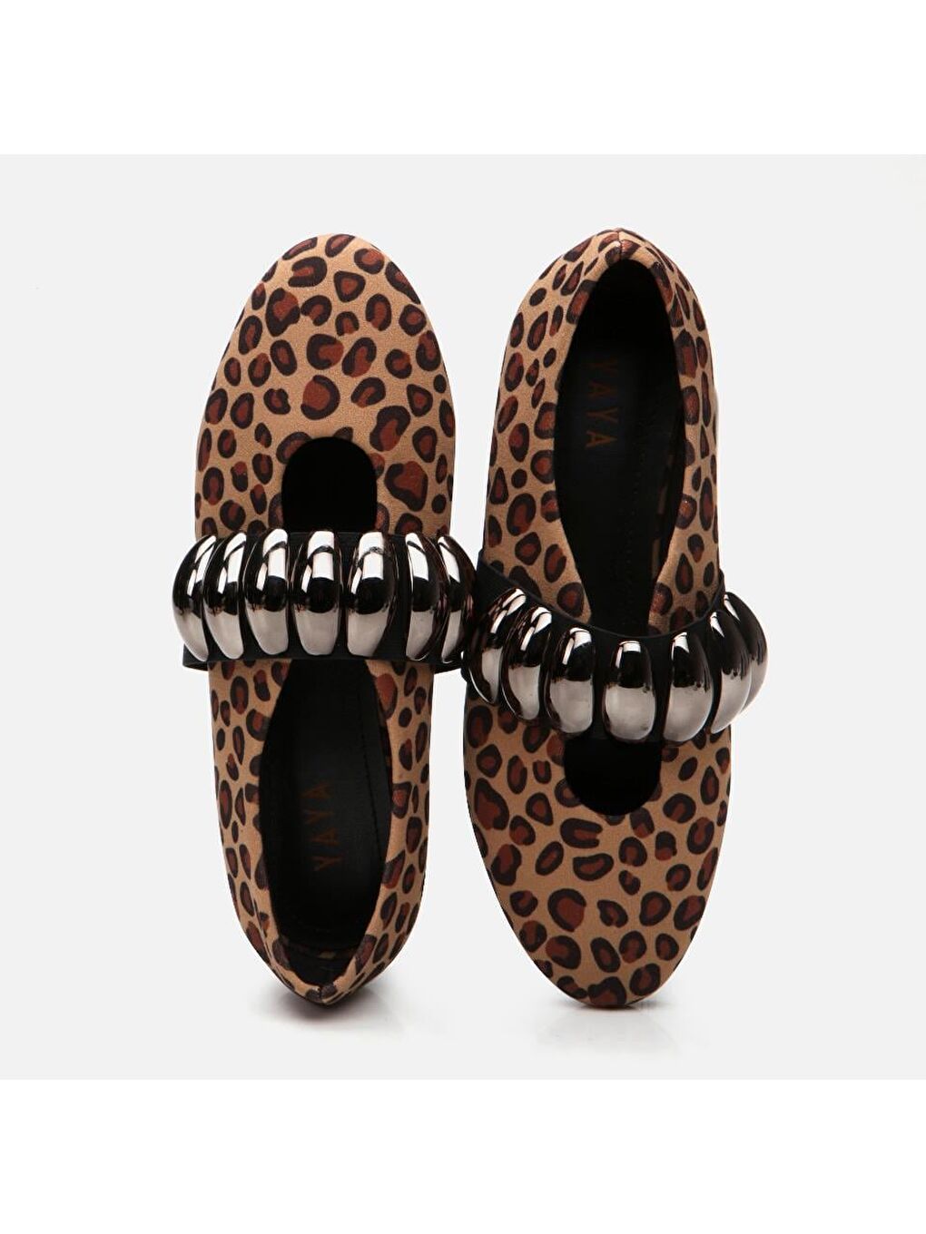 Kahverengi Leopar Desenli Kadın Babet-6