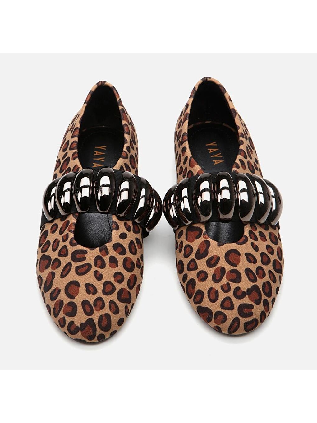 Kahverengi Leopar Desenli Kadın Babet-7