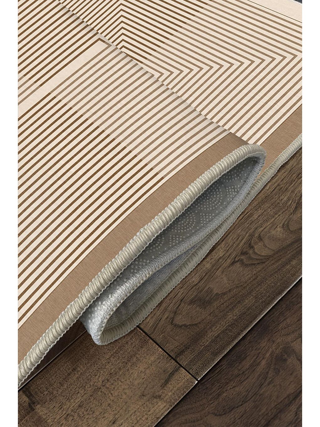 Ekru Özel Tasarım, Kaymaz Taban, İnce, Yıkanabilir, Modern Halı WOOKECE1414 80x150-4