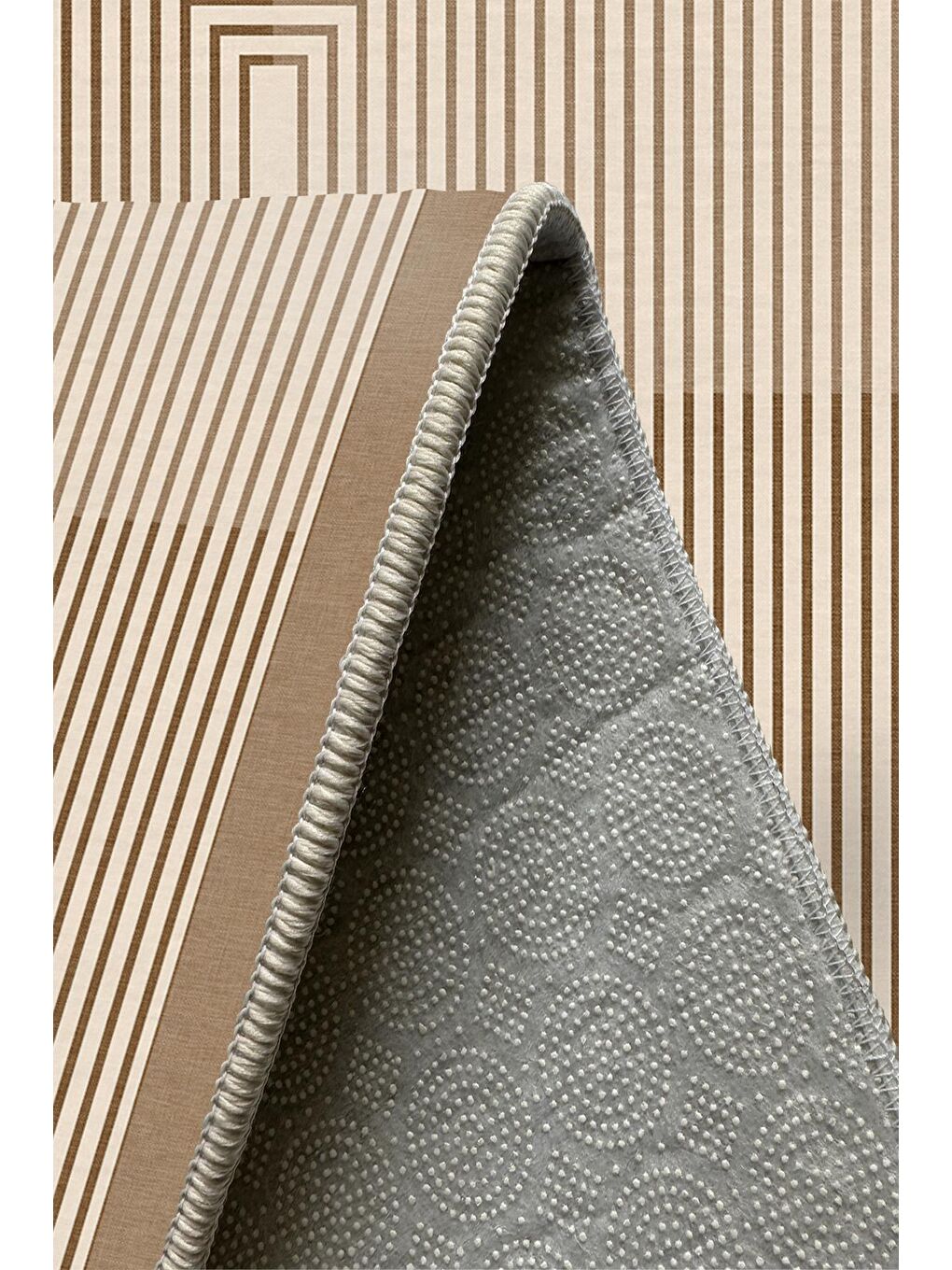 Ekru Özel Tasarım, Kaymaz Taban, İnce, Yıkanabilir, Modern Halı WOOKECE1414 80x150-5