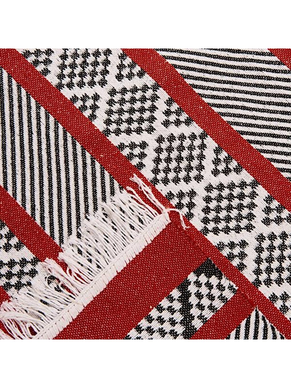 Soft Etnico Çift Taraflı Kilim - Kırmızı - 80x150 cm-1