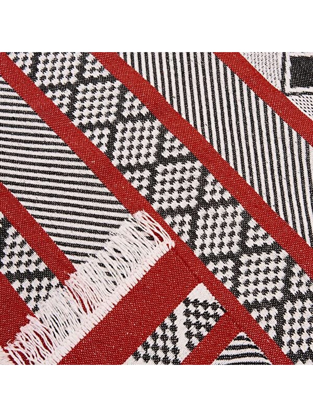 Soft Etnico Çift Taraflı Kilim - Kırmızı - 80x150 cm-4