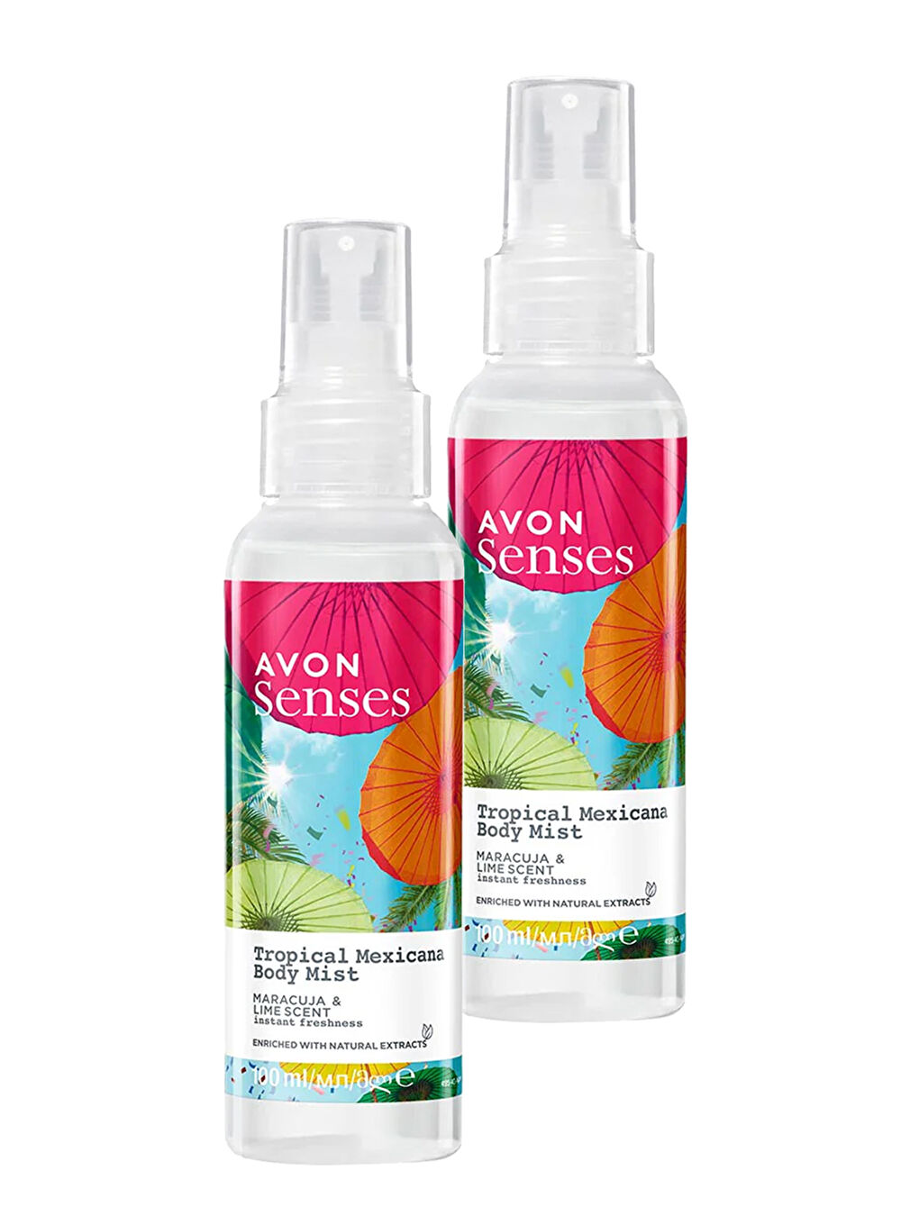 AVON Tropical Mexicana Çarkıfelek ve Limon Kokulu Vücut Spreyi 100 Ml. İkili Set