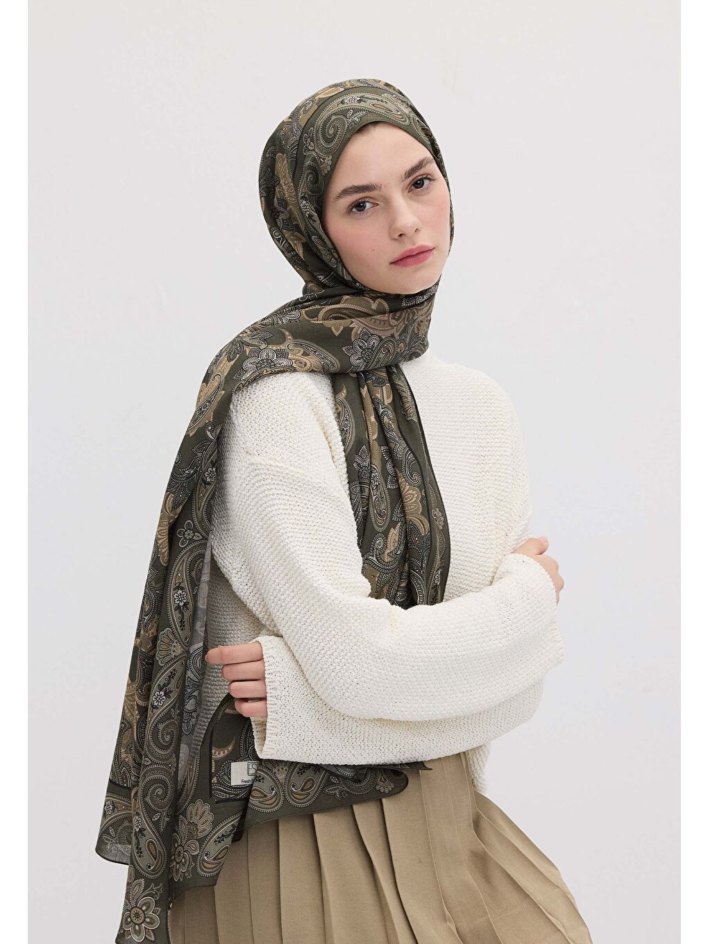 Eva Desen Şal Askeri Haki-1