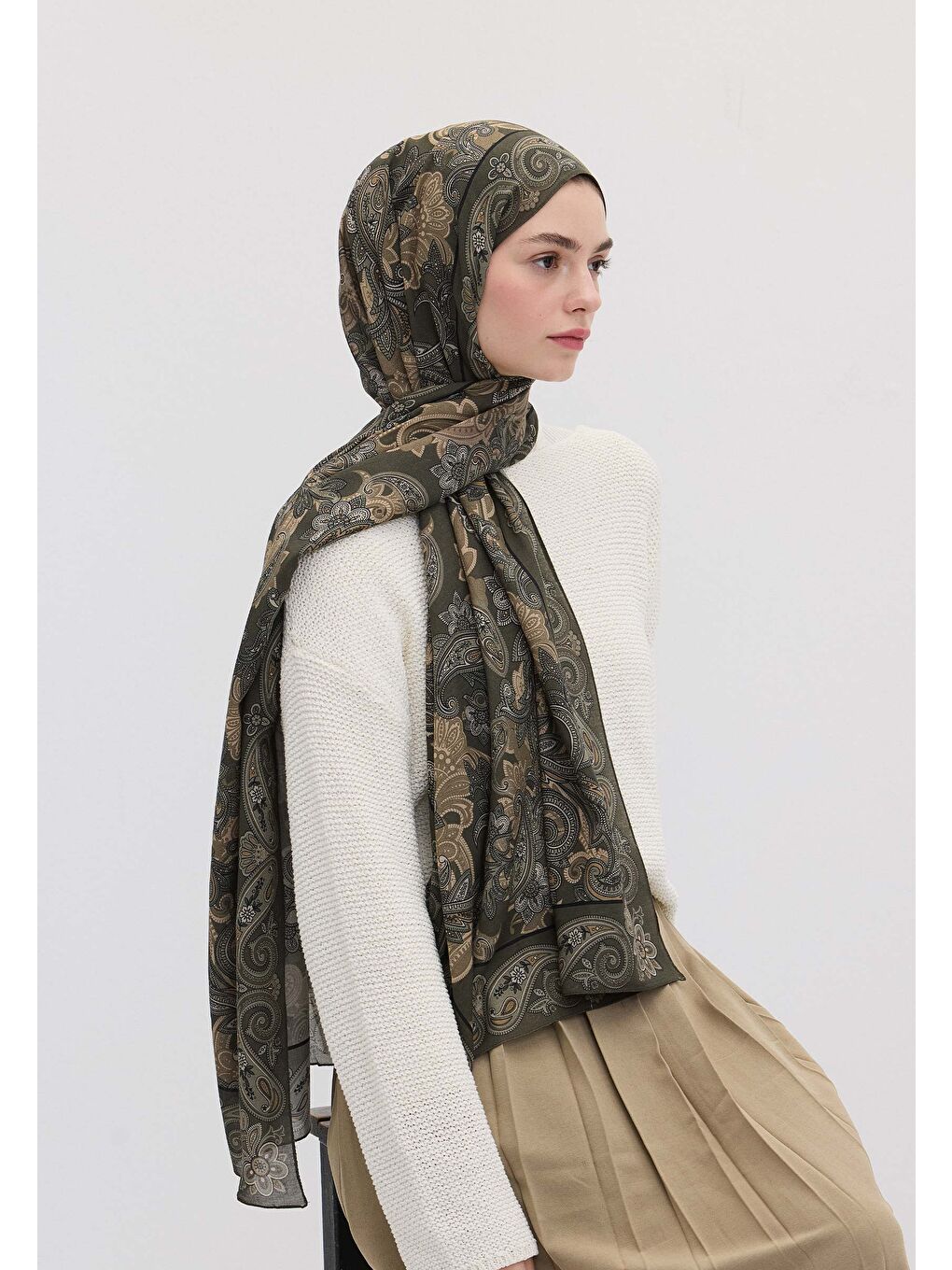 Eva Desen Şal Askeri Haki-2