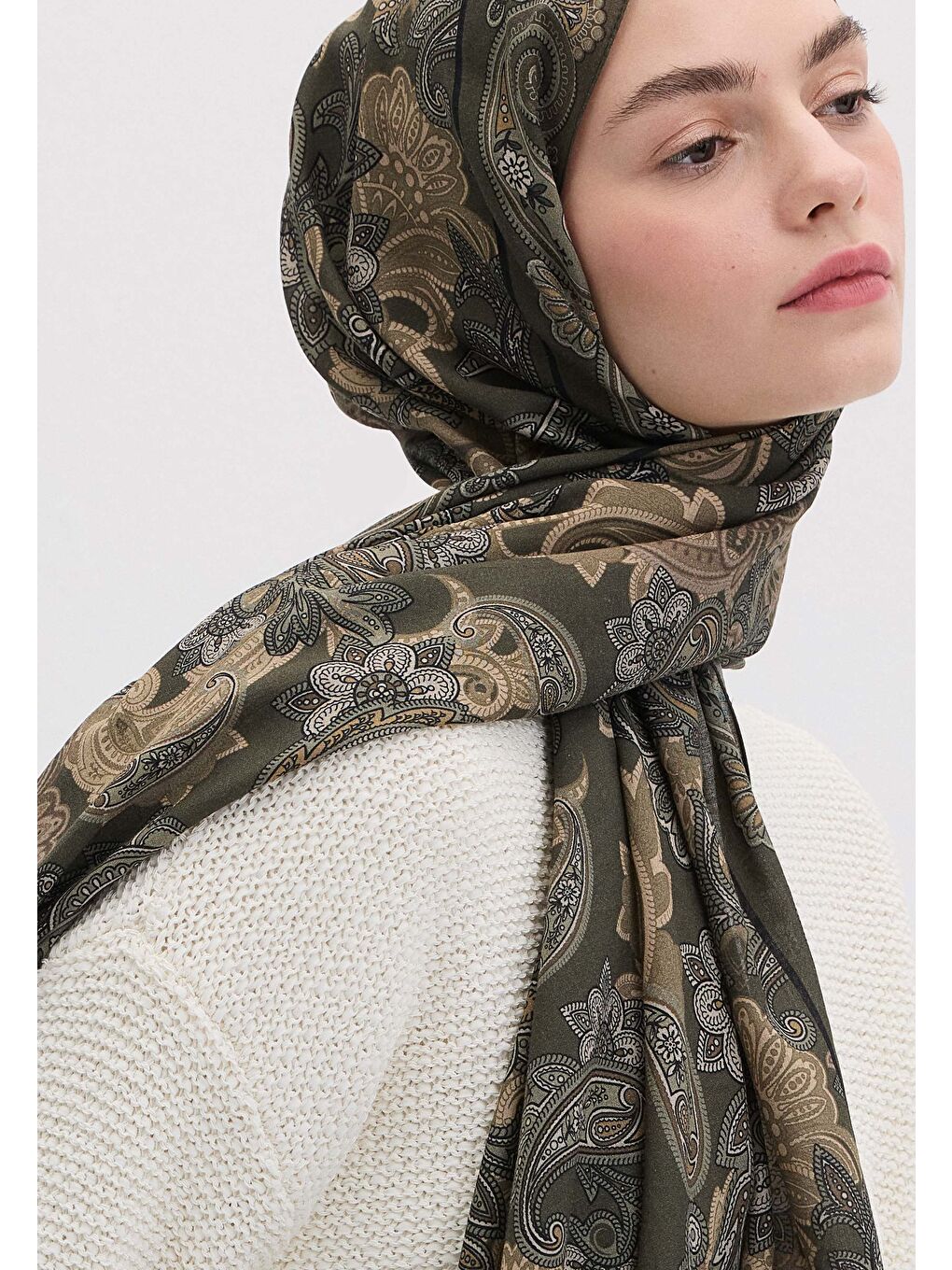 Eva Desen Şal Askeri Haki-3