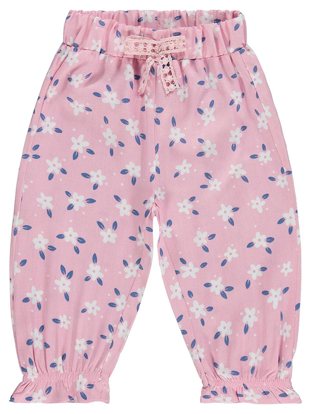 Baby Paça Büzgülü 6-18 Ay Pantolon - Pembe