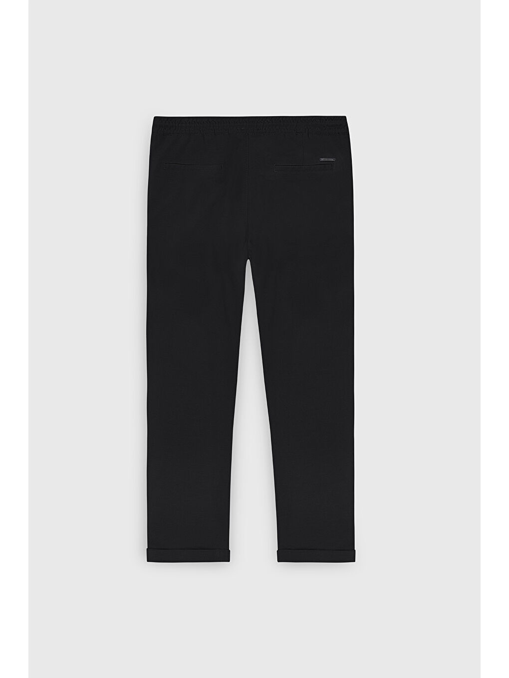 Erkek Siyah Slim Fit Rahat Kesim Beli Bağlamalı Yan Cepli Jogger Pantolon-7