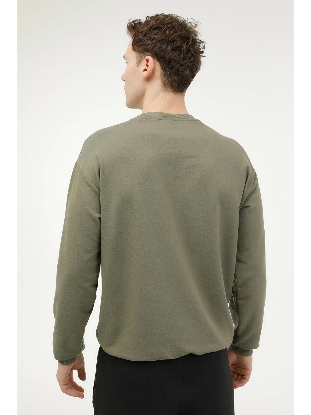 Sweatshirt Erkek Haki Mb Sn75 C Neck Sw-1