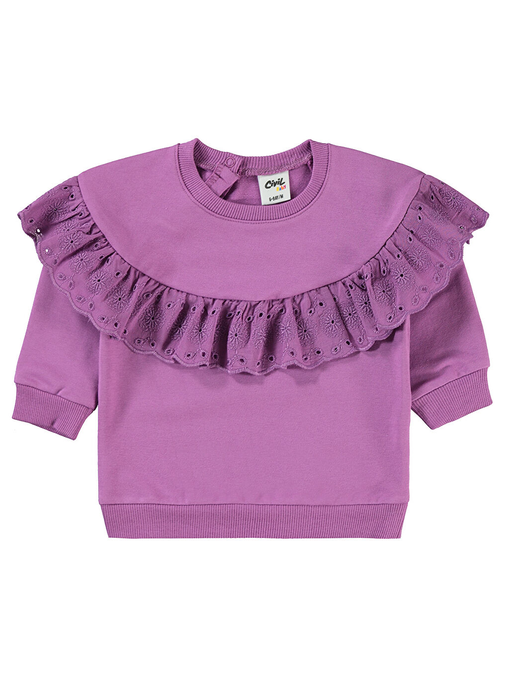 Civil Lila Kız Bebek Sweatshirt 6-18 Ay Leylak