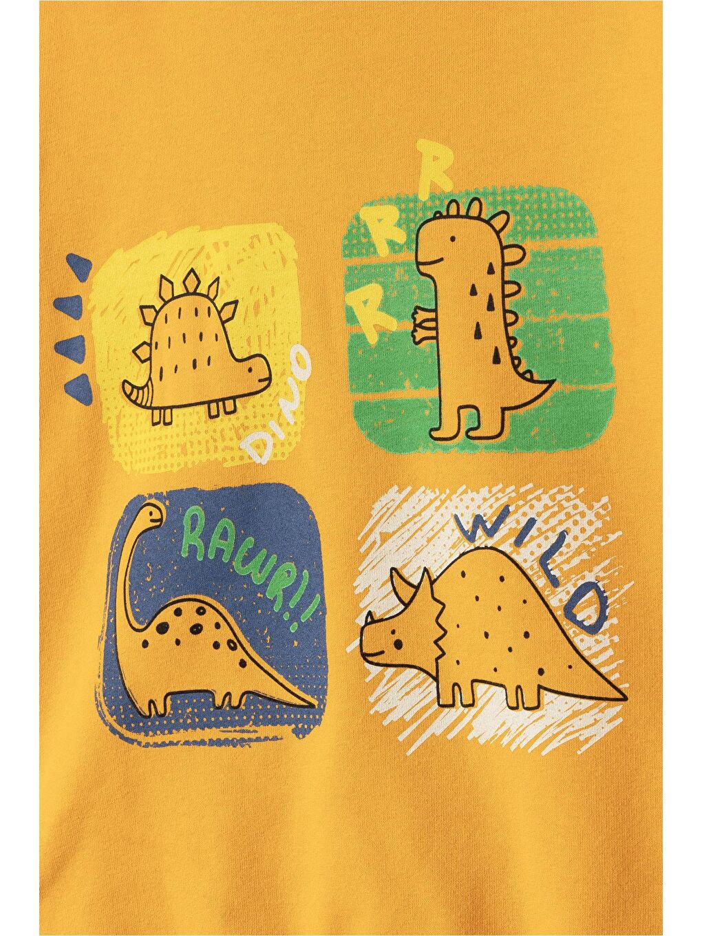 Mışıl Kids Sarı Dino Fam Baskılı Erkek Çocuk Sweatshirt Eşofman Takımı - 2