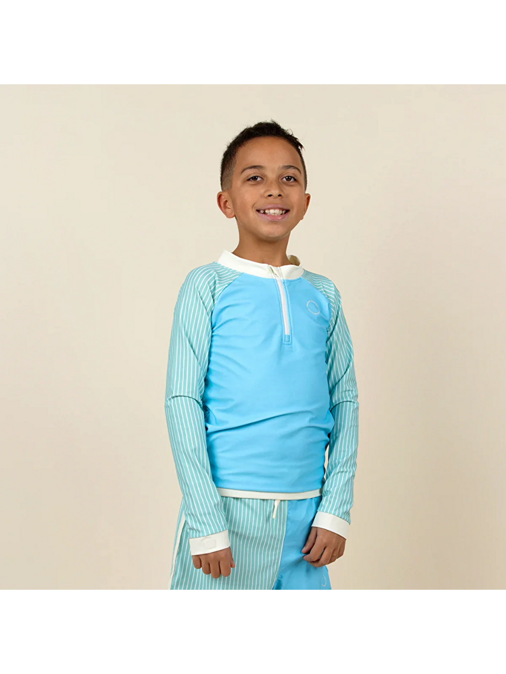 Mavi UV Korumalı Uzun Kollu Tişört Mayo Blue Striped-6