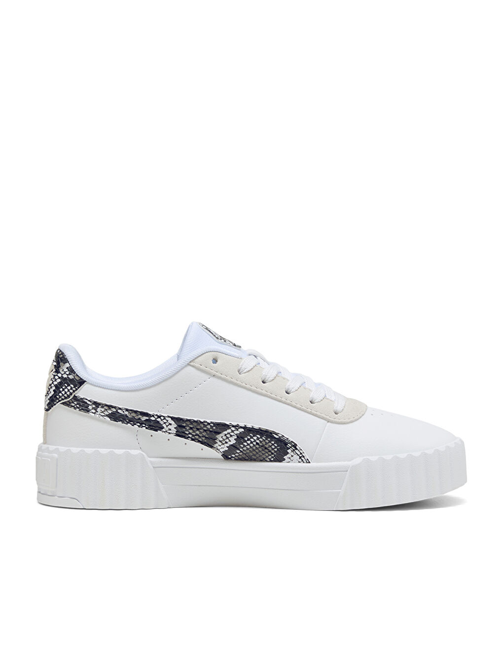 Carina 3.0 Snake Chic Kadın Ekru Sneaker-1