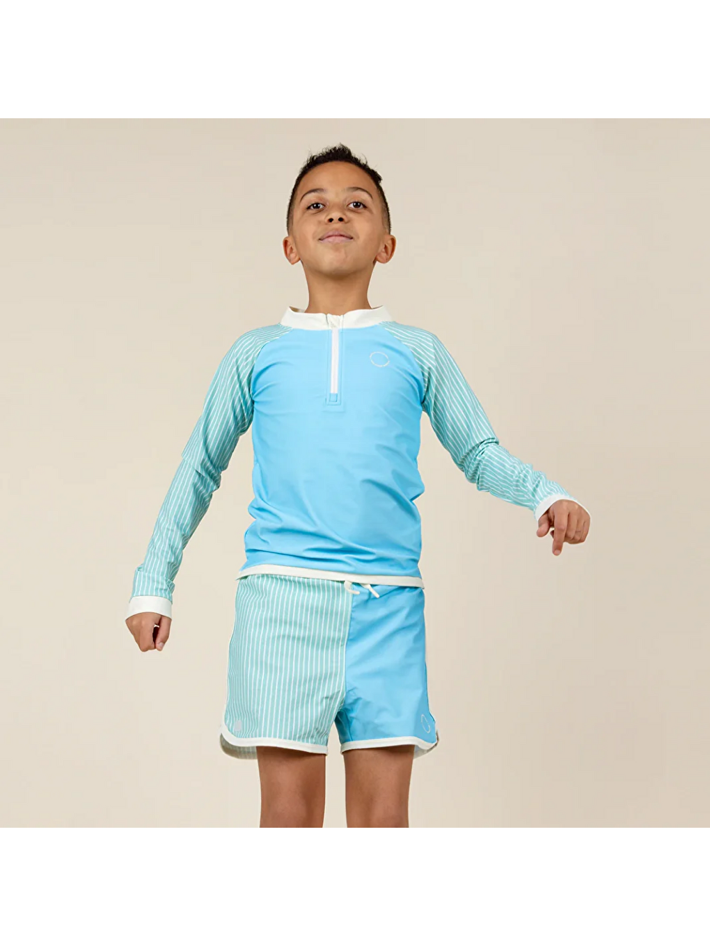 Mavi UV Korumalı Uzun Kollu Tişört Mayo Blue Striped-7