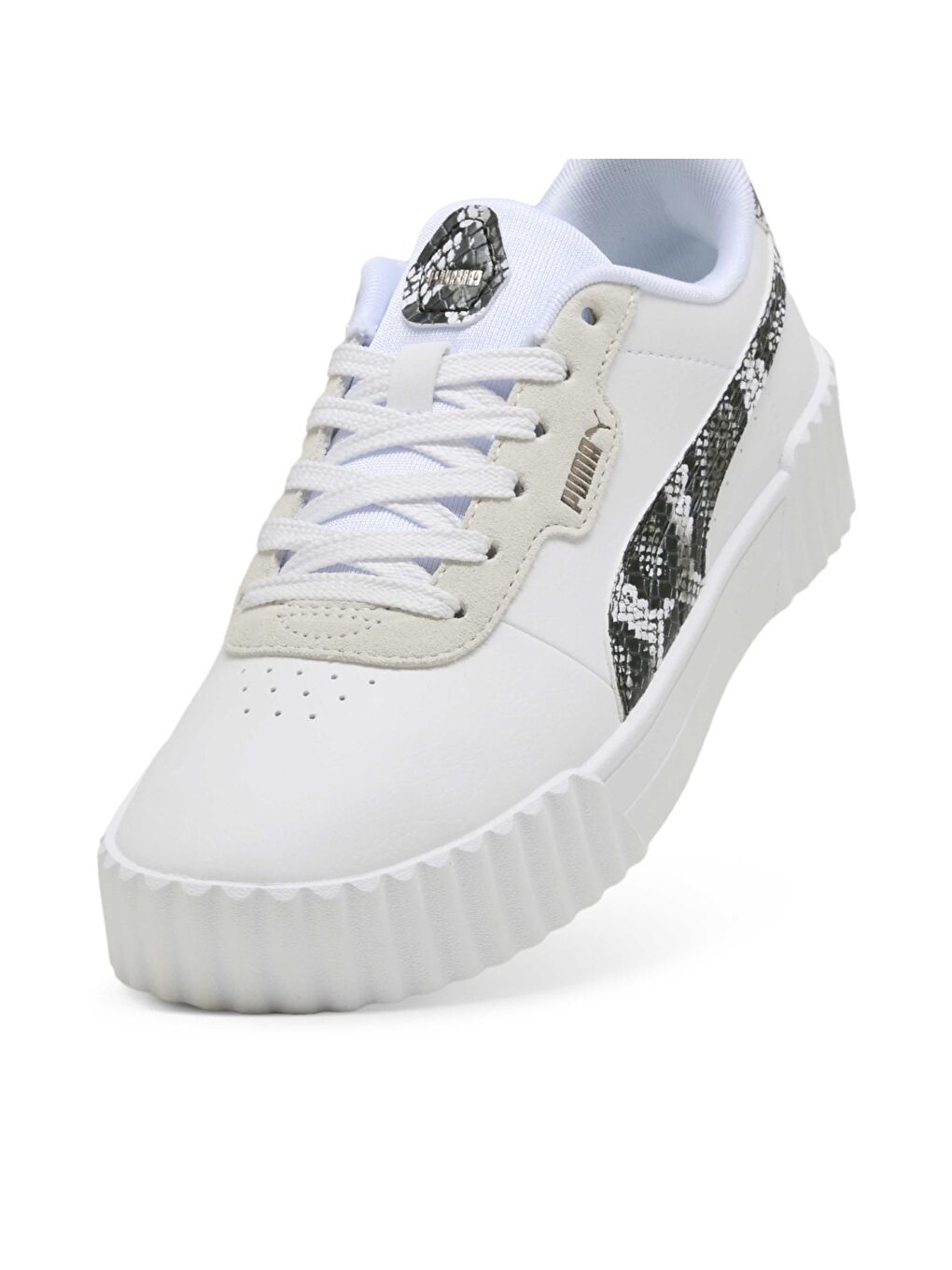 Carina 3.0 Snake Chic Kadın Ekru Sneaker-2