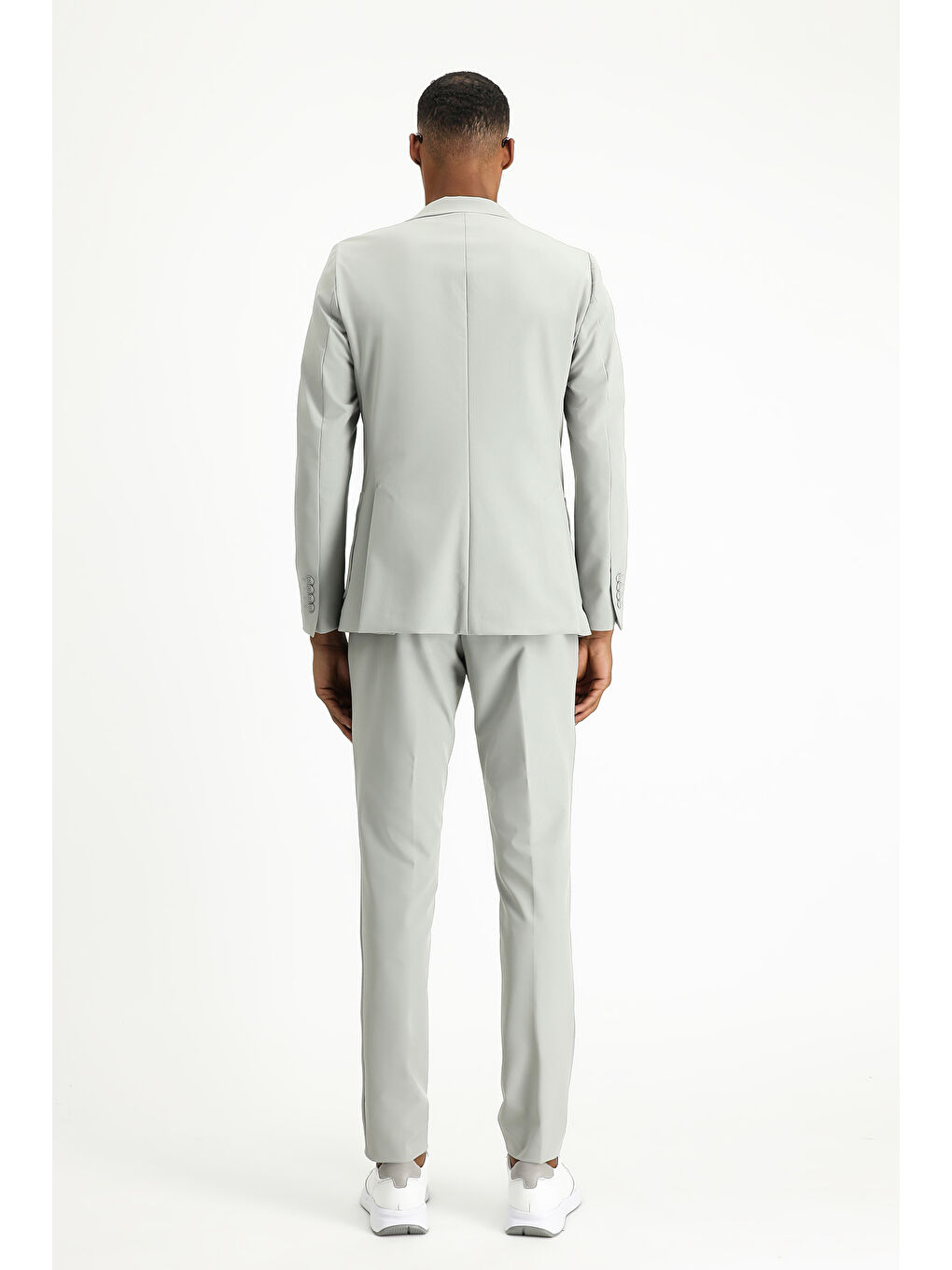 Gri Techno-Line Super Slim Fit Ekstra Dar Kesim Klasik Takım Elbise-6