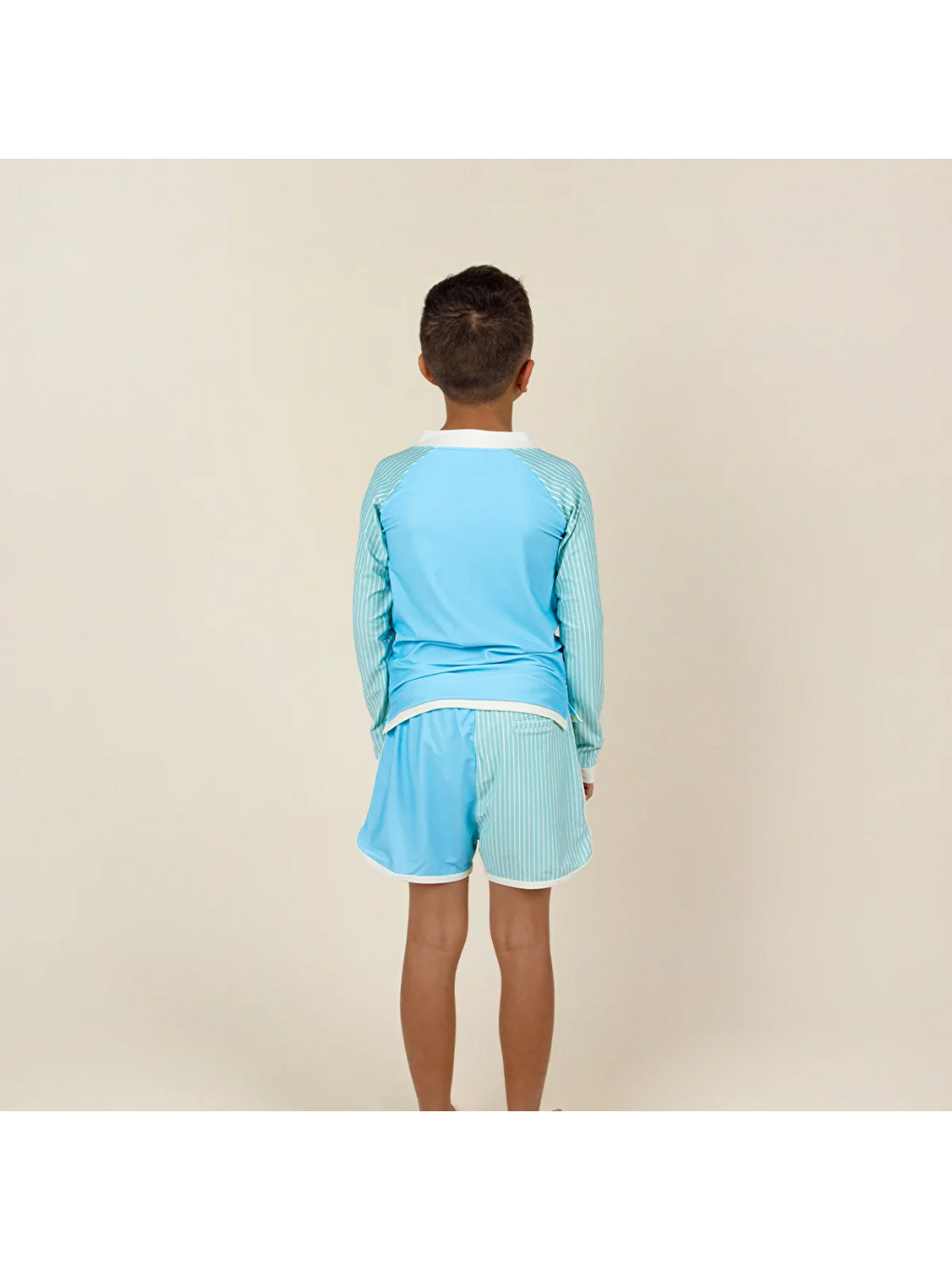 Mavi UV Korumalı Uzun Kollu Tişört Mayo Blue Striped-8