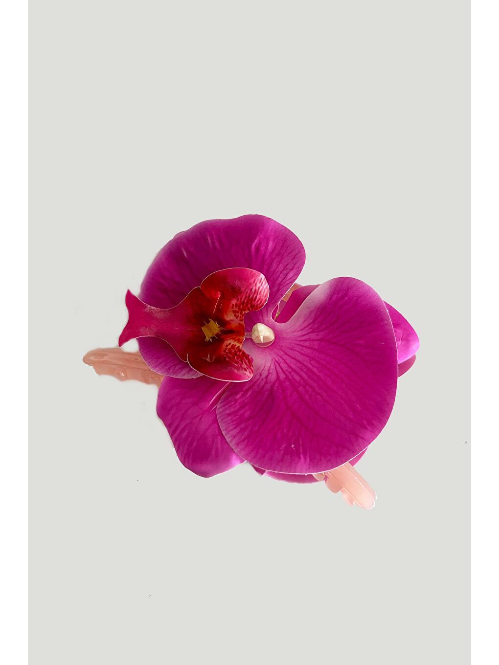 Fuşya Orkide Çiçekli Aloha Büyük Mandal Toka-7