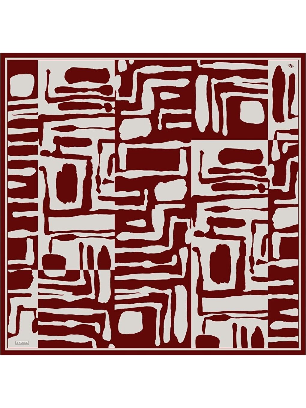 Bordo Saf İpek Sura Eşarp 9554D 51-3