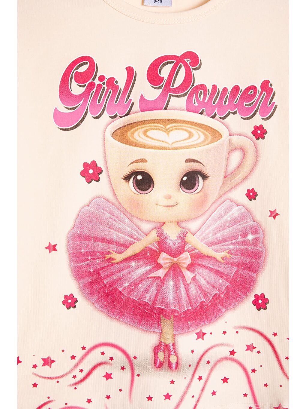 Pembe Balerin Desenli Tişörtlü Kız Çocuk Şortlu 2li Takım 23878-4