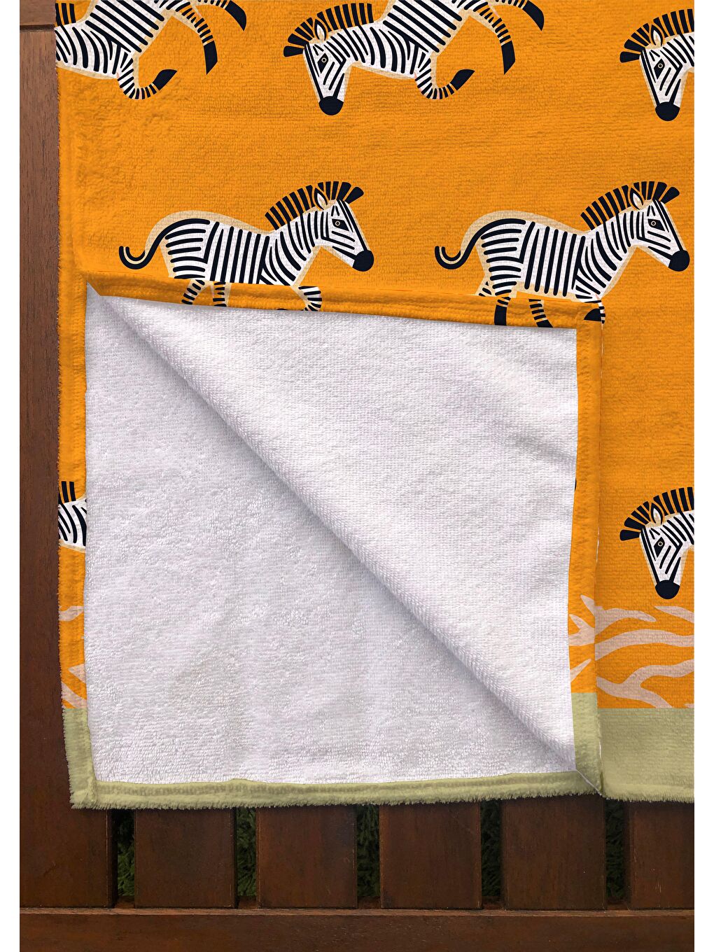 EVMİLA Karışık Baskılı Zebra Desenli Plaj/havuz/banyo Havlusu 75x150 cm - 1