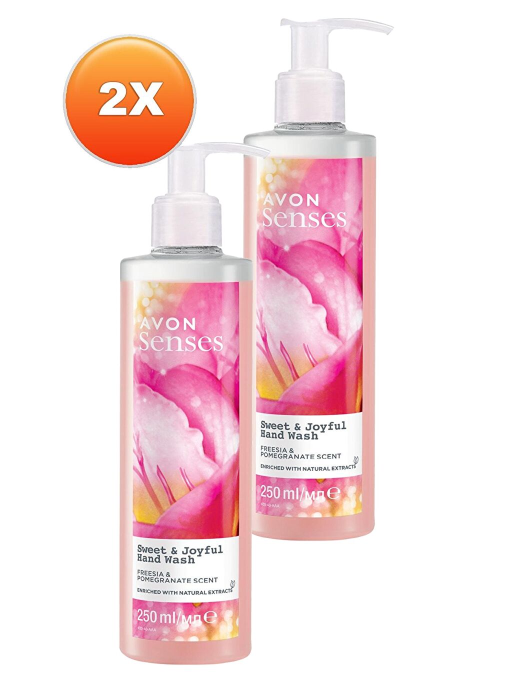 AVON Renksiz Senses Sweat & Joyful Frezya ve Nar Kokulu Sıvı El Sabunu 250 Ml. İkili Set - 1