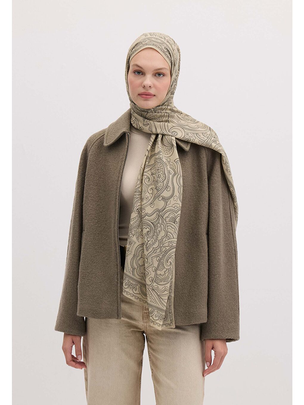 Carmel Desen Şal Bej-3