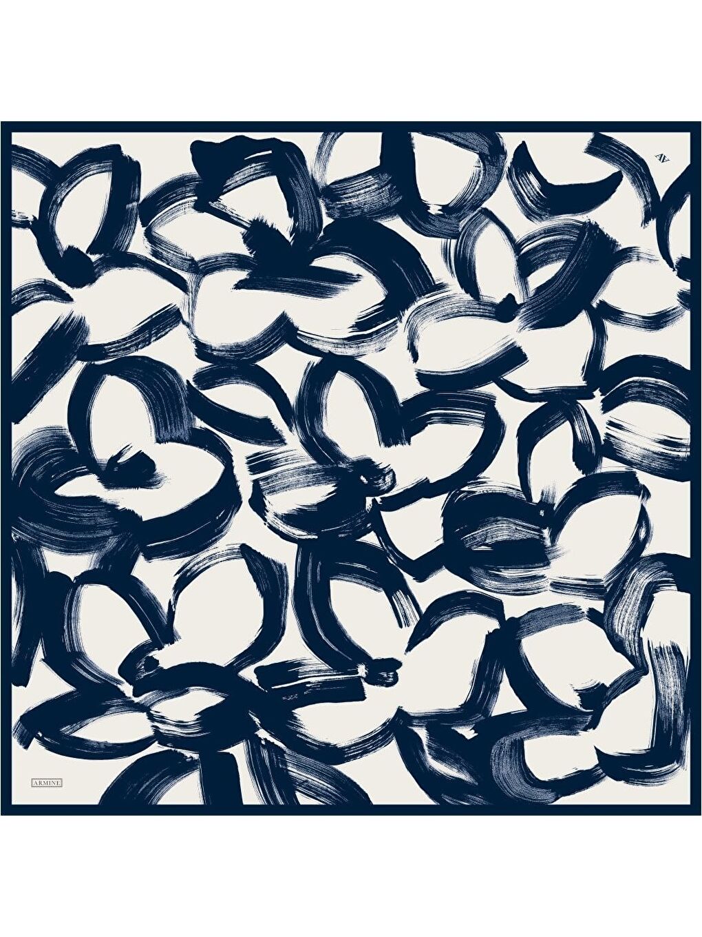 İndigo Saf İpek Twill Eşarp 9555D 02-3