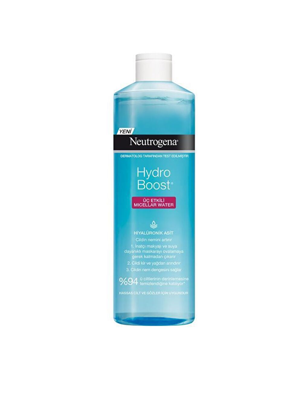 Neutrogena Renksiz Yüz Temizleme Suyu & Hydro Boost Üç Etkili Micellar Water 400 ml - 1