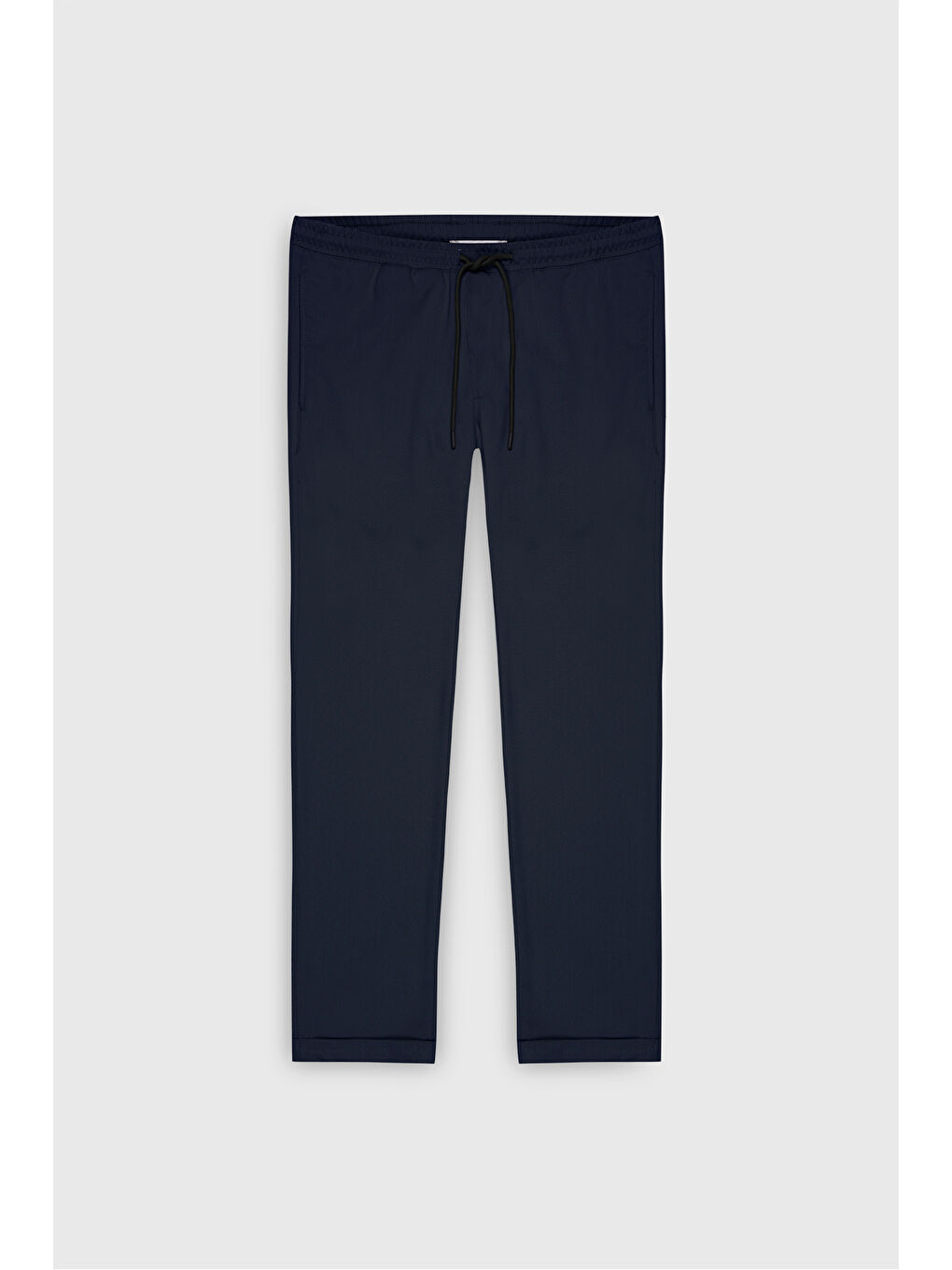 Erkek Lacivert Slim Fit Rahat Kesim Beli Bağlamalı Yan Cepli Jogger Pantolon-7